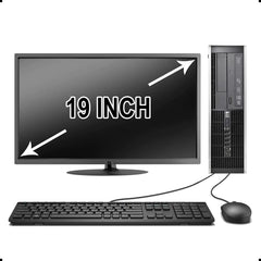 HP Elite Desktop Computer Intel Core i5 3.2 GHz 8 GB RAM 500 GB HDD Keyboard & Mouse Wi-Fi 19" LCD Monitor DVD-ROM Windows 10 (Renewed)